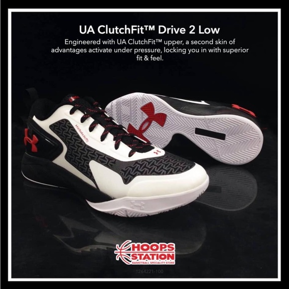 Men’s Under Armour Clutch 2 Shoes. Black / White. Size 9 Men’s. Never Worn - Picture 1 of 10